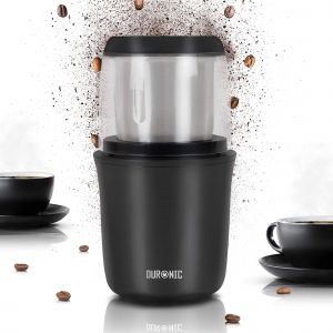 Duronic CG250 Moulin à café électrique de 250W | Meule de 75 g | 8 à 12 tasses | Lames en acier inoxydable | Pour un cappuccino, latte, expresso, café serré savoureux | Broyeur pour grains de café - Occasion