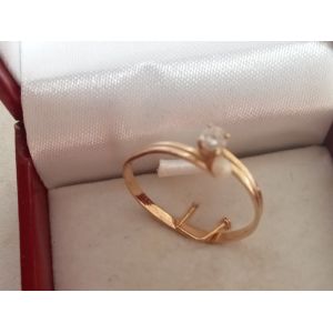 Bague Or 18k Tete D'Aigle Avec Diamant Et Perle Diam&egrave;tre Interieur 17 Mm - Occasion