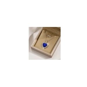 Pendentif Avec Coeur Bleu Oc&eacute;an (Saphir) - Occasion