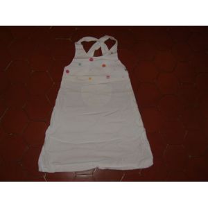 Robe Dos Nu Popeline Coton Blanc Cyrillus - Occasion