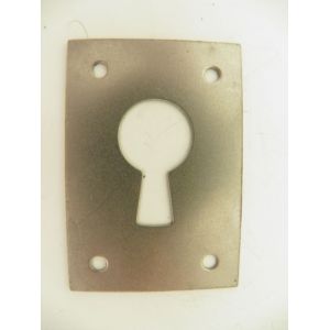 Entrée serrure acier brut 53x36x1mm Trou canon 14 pour clé à gorges - Occasion