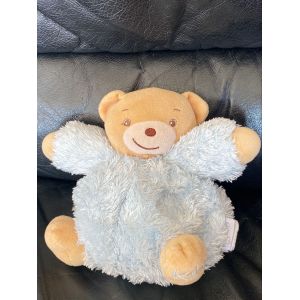Doudou Ours Boule Bleu Fourrure Fur Kaloo 18cm - Occasion