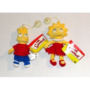 Peluche Simpson Century Fox Lot 2 Doudou The Simpsons Enfants Lisa Et Bart Trebellos - Occasion