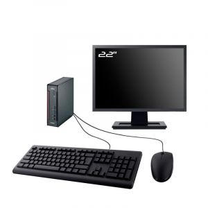 PC Fujitsu Esprimo Q556 Mini Ecran 22" Intel G4400T RAM 8Go SSD 480Go W10 Wifi - Occasion