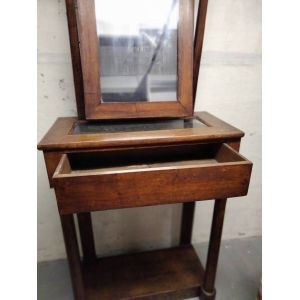 Coiffeuse En Bois Surmont&eacute;e D'un Fronton Avec Miroir Style Empire - Occasion