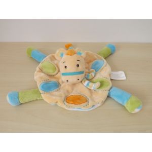 Doudou Zebre Cheval Orange Bleu Verte Jaune Kimbaloo - Occasion