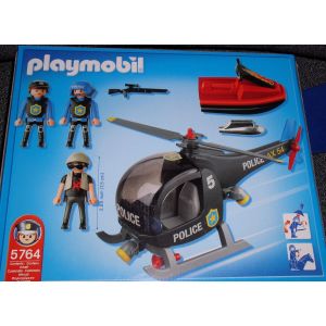Playmobil 5764 - Hélicoptère police et scooter des mers - Occasion