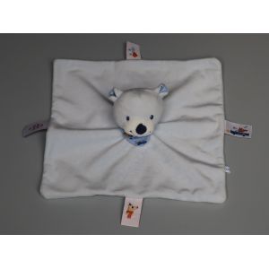 Doudou ours plat bleu Bout'Chou En Avant Toute - Occasion