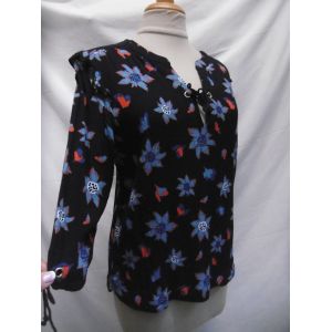 Galeries Lafayette Top Haut Imprim&eacute; Floral T 36 - Occasion