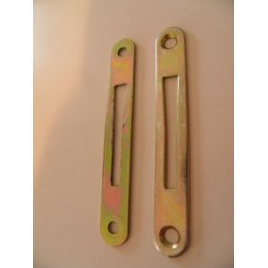 Gâche de loquet et crémone encastrée, FERCO 100x14x2mm acier bichromaté - Occasion