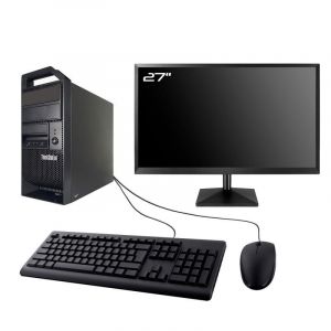 PC Lenovo ThinkStation E31 Ecran 27" Intel I3-3220 RAM 32Go SSD 960Go W11 Wifi - Occasion