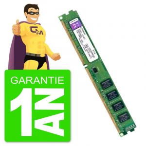 2Go RAM DDR3 PC3-10600U Kingston KVR1333D3N9K2/2G DIMM PC Bureau Low Profile - Occasion