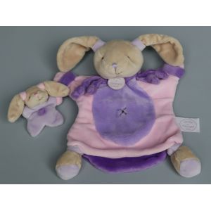 Doudou Lapin Mauve Rose Marionnette Doudou Et Compagnie - Occasion