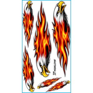 Planche Stickers Flammes Aigle - Occasion