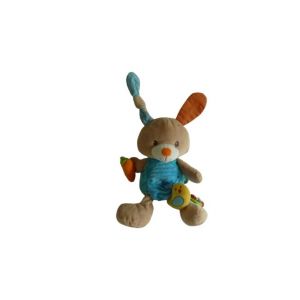 Doudou peluche éveil lapin Minitoys - Occasion