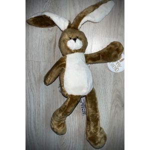Doudou lapin marron blanc Bunny Friend Toys Amsterdam jouet peluche bébé enfant soft toy bunny baby - Occasion