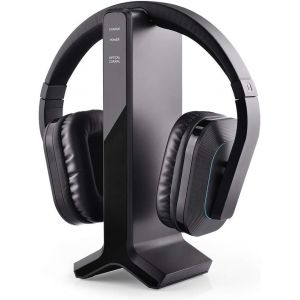 SUBZONAL-HT280 Casque sans Fil TV avec Station de Charge Emetteur RF 2.4G, Prise Optique numérique, Casque à Volume élevé Idéal pour Personnes âgées et malentendants, portée de 30m sans Latence - Occasion