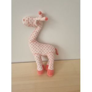 Doudou Girafe Rose Etoiles Tape A L'oeil - Occasion