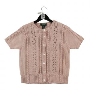 Reconditionn&eacute; - Gilet Femme En Lin Rose - Taille M - Femme - Rose - Occasion