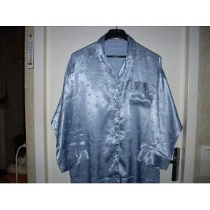 Pyjaveste Polyester Gris Bleu Brillant 40/42 - Occasion