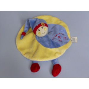 Doudou lutin plat CMP bleu jaune rouge Un r&ecirc;ve de b&eacute;b&eacute; - Occasion