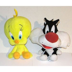 peluche titi et gros minet le chat sylvestre looney tunes tcc global - Occasion