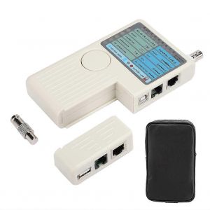 4-in-1 Remote Network Cable Wire Tester Detector for RL-45 RJ-11 USB BNC LAN Cable - Occasion