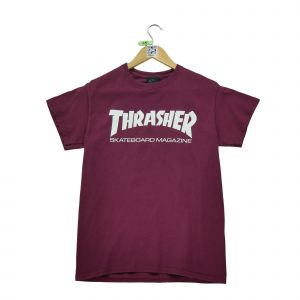 Reconditionné - T-Shirt Manches Courtes Homme - Taille S - Homme - Bordeaux - Occasion