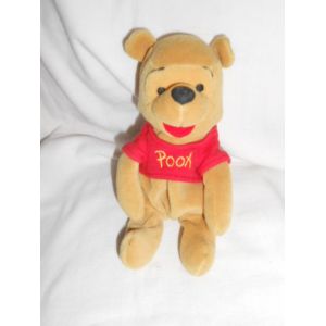 Doudou Peluche Ours Winnie Tee Shirt Pull Rouge Pooh Jaune 20cm Bille Dans Le Corps Disney Nicotoy Simba Toys Dickie - Occasion