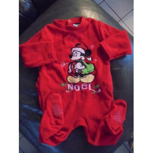 Pyjama De Noël Disney Mickey Noël Taille 12 Mois Idée Cadeau - Occasion