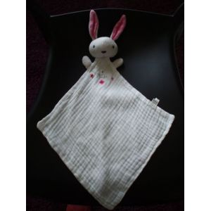 Doudou Lapin Blanc Et Rose Doudou D Amour Dpam - Occasion