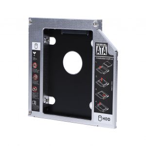 Boîtier de disque dur SATA HDD SSD en aluminium de 12.7mm caddie de baie de disque dur adaptateur DVD optique pour ordinateur portable - Occasion