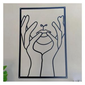 D&eacute;coration murale en fer forg&eacute; Ornement d'artisanat en m&eacute;tal personnalis&eacute; Artisanat abstrait moderne en fer - Occasion