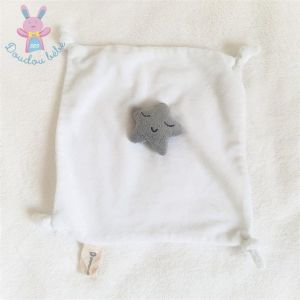 Doudou Plat Étoile Blanc Gris Prémaman - Occasion