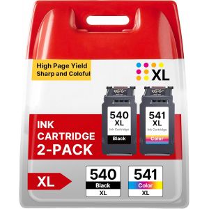 KYAOAYO-Cartouche Canon 540 Et 541 Remplacement Pour Canon 540 541 Xl Pg-540Xl Cl-541Xl Encre Compatibles Pour Pixma Mx475 Mg3650S Mg3600 Mg3650 Mg3550 Mg4250 Ts5150 (1 Noir, 1 Tri-Couleur) - Occasion