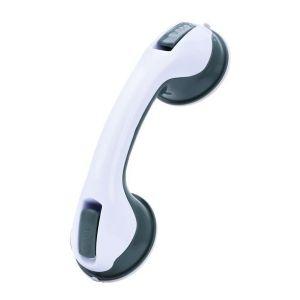 Barre d'appui antid&eacute;rapante &agrave; ventouse pour poign&eacute;e de douche de salle de bain, barre d'appui d'&eacute;quilibre d'assistance pour poign&eacute;e de s&eacute;curit&eacute; de baignoire, gris vert 1 pi&egrave;ce - Occasion