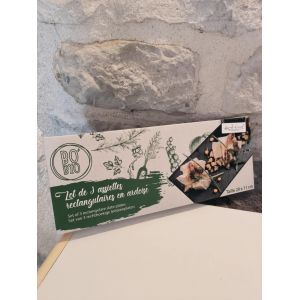 Lot 3 Assiettes Rectangulaires En Ardoise - Occasion