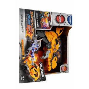 VTech - Switch & Go Dinos Crash, Dinosaure Sonore Zyrex, Le T-Rex, Jouet 2 en 1 Transformable en Voiture de Rallye, Bataille de Dinos Explosive, Cadeau Enfant D&egrave;s 4 Ans - - Occasion