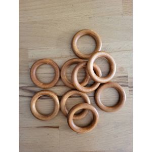 Lot 9 anneaux rideau en bois - Occasion