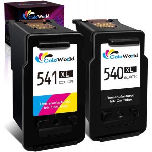 PG-540XL CL-541XL Cartouches d'encre,540 541 Noir et Couleur Remanufacturée pour Canon 540 541 Cartouches Compatible avec Canon Pixma MG3650 MG4250 MX475 MX535 TS5150 TS5151 imprimantes(2 Pack) - Occasion