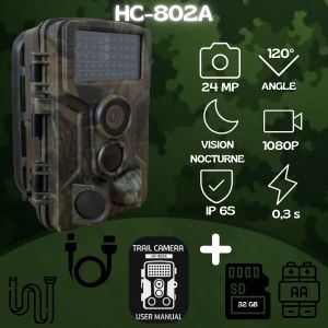 Caméra De Chasse HC-802A - 24 MP - 1080P - Vision Nocturne - Occasion