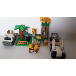 LEGO DUPLO Grand Zoo avec Tracteur avec Remorque, Camion, 2 Figurines, Animaux - Occasion