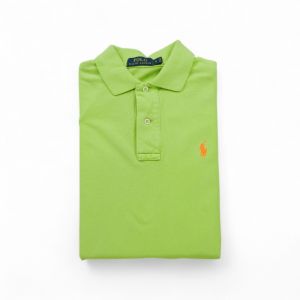 Reconditionné - Polo Manches Courtes Homme Vert Fluo - Taille S - Homme - Vert Fluo - Occasion