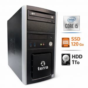 TERRA i5-10500 6C/12T | 8Go DDR4 | SSD 120Go + HDD 1To | Windows 11 Pro - Occasion