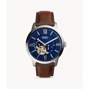 Montre Townsman Automatique En Cuir Brun - Fossil Me3110 - Homme - Marron - Occasion