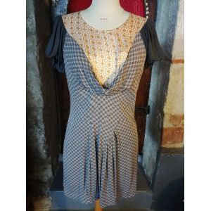 Robe Tunique One Step Beige & Gris T42 - Occasion