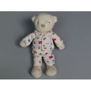 Doudou Ours Blanc Pyjama Voitures Jellycat - Occasion