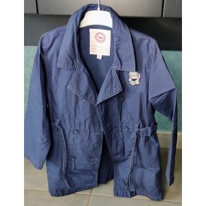 Trench Fille Bleu Doublé Polaire - T5 Ans - Occasion