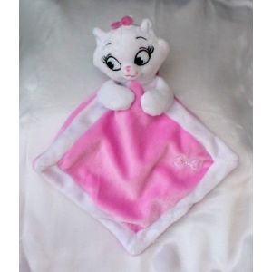 Doudou Plat Chat Marie Rose Et Blanc Aristochats Noeud Nicotoy Disney Baby - Occasion