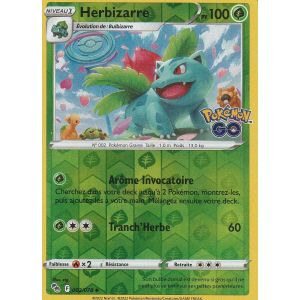 Carte Pokemon - Herbizarre - 002/078 - Reverse - Eb10,5 - Pokemon Go - - Occasion